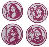 RPG Class Coasters — Female Adventurer Set