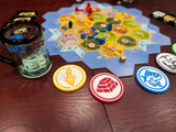 Resource-Themed Coaster Set – Strategy Board Game Inspired (6 Designs)