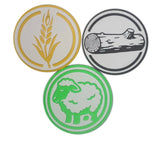 Resource-Themed Coaster Set – Strategy Board Game Inspired (6 Designs)