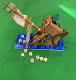 3D Printed Full-Color Sinking Pirate Ship Dice Tower - Customizable, Pre-Assembled